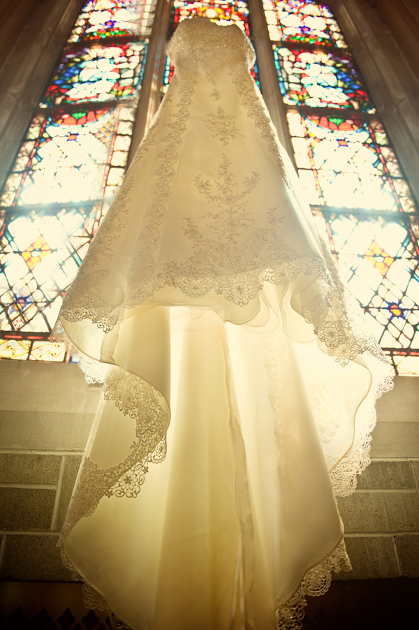 embellished wedding dress - photo by Chicago wedding photographers YazyJo